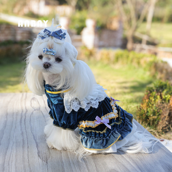 Amber Lolita haljina za malteškog šteneta – odjeća za kućne ljubimce od poliestera, stil Japana i Južne Koreje