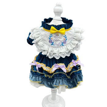 Amber Lolita haljina za malteškog šteneta – odjeća za kućne ljubimce od poliestera, stil Japana i Južne Koreje