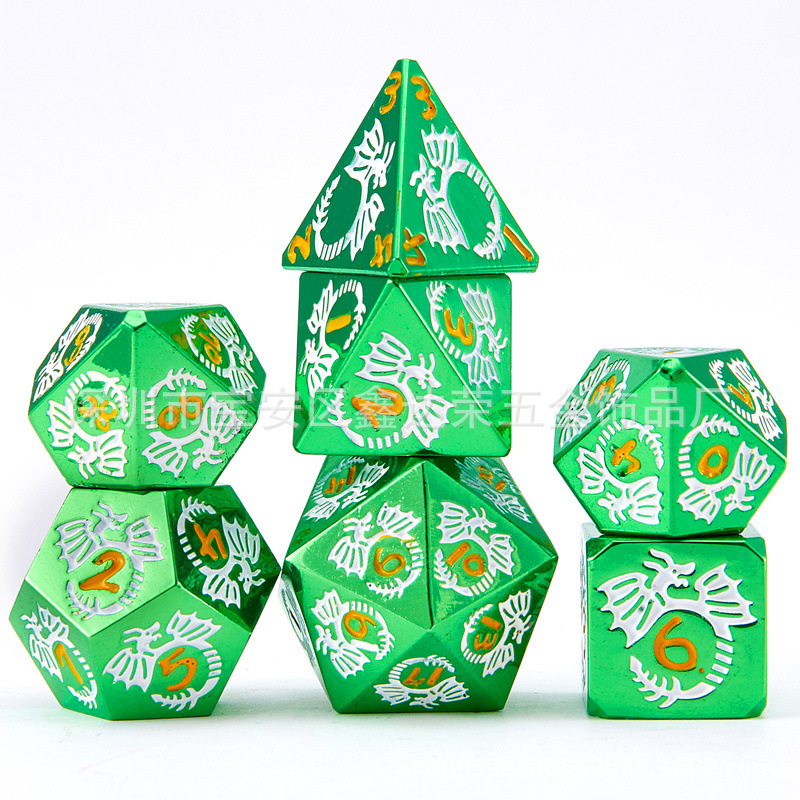 Metalni set kockica s 20 stranama, mogućnost prilagodbe, 100 komada