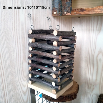 Drveni stalak za travu od jabukova drveta za Totoro