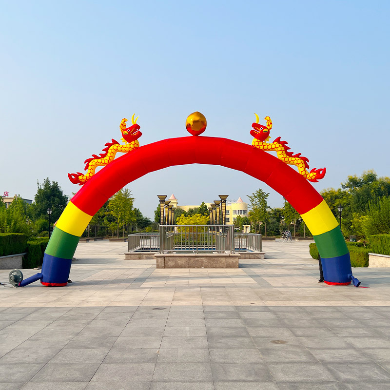 Vjenčani nafukljivi luk sa svjetlom – motiv Drak i Feniks, Oxford tkanina, pakiranje u torbu, LGQ/M marka, za vjenčanja