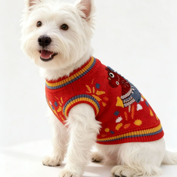 Džemper za pse - poliester, crtani stil, brend Muda Shichuang, zima/jesen, model 003