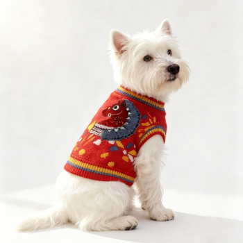 Džemper za pse - poliester, crtani stil, brend Muda Shichuang, zima/jesen, model 003