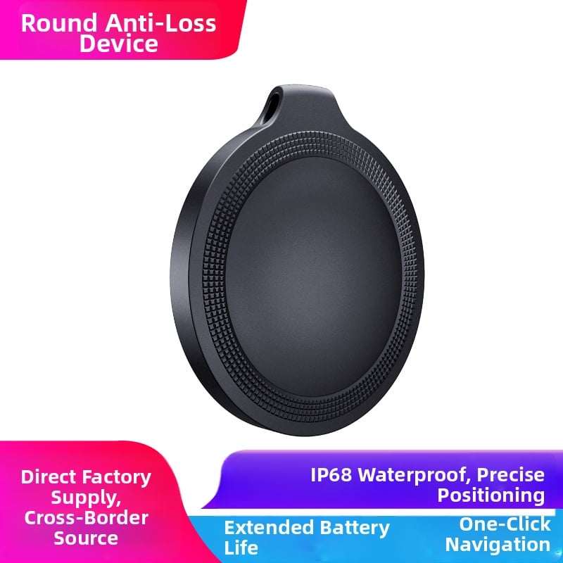 Round Locator GPS lokator za kućne ljubimce i predmete — GPS pozicioniranje, bežična udaljenost 100 m, težina 8 g, kompatibilan s Androidom i iOS-om, nosi se kao privjesak