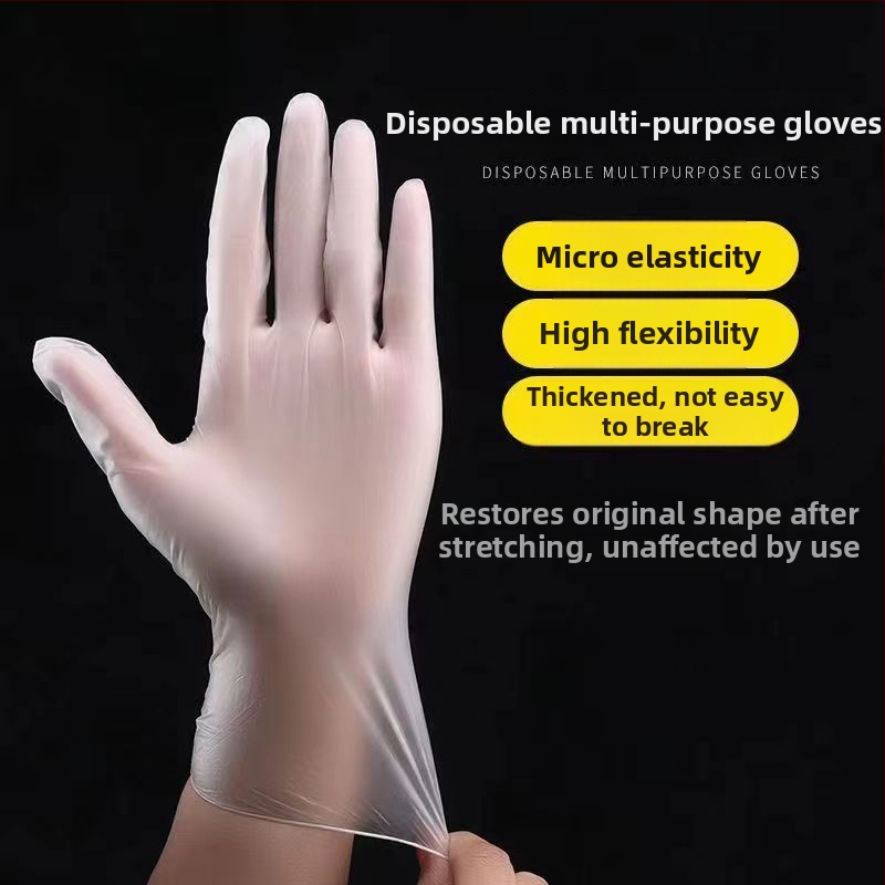 Γάντια PVC μιας χρήσης για εξέταση - χωρίς σκόνη, κανονικού πάχους, κατάλληλα για catering, κουζίνα και σπίτι