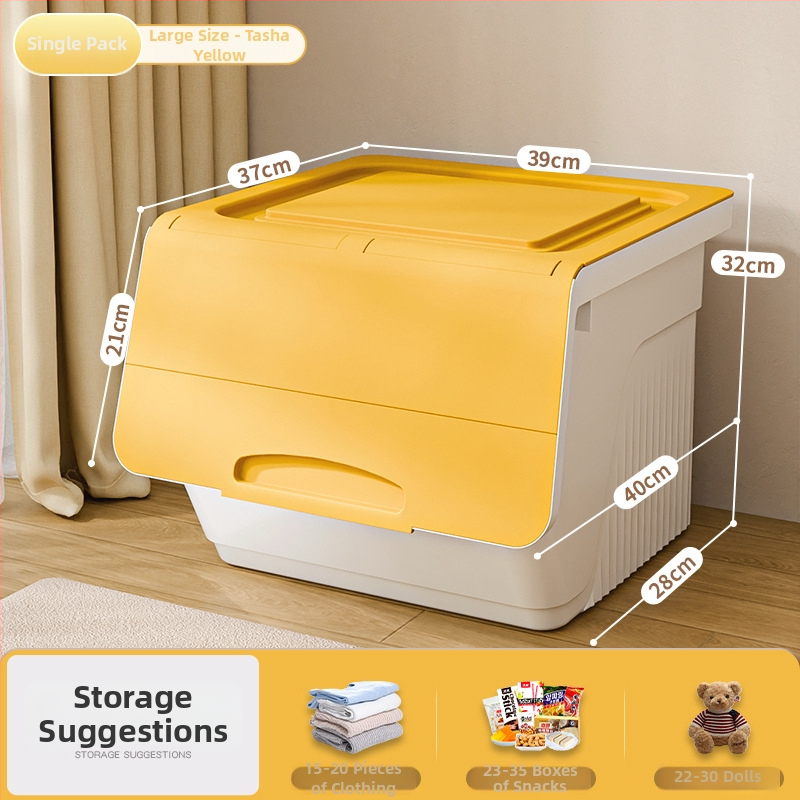 Box na skladovanie s predným otvorom pre domácnosť — veľká kapacita, PP plast, 100% nový materiál, viacúčelový pre hračky, knihy a oblečenie, prachu odolný a vlhkosť odolný