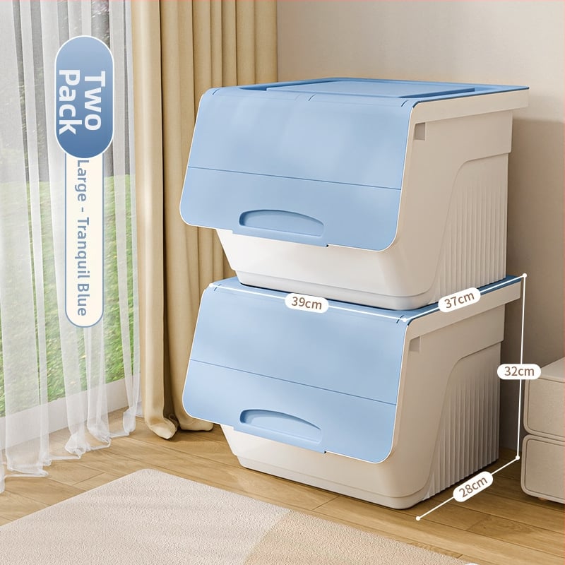 Box na skladovanie s predným otvorom pre domácnosť — veľká kapacita, PP plast, 100% nový materiál, viacúčelový pre hračky, knihy a oblečenie, prachu odolný a vlhkosť odolný