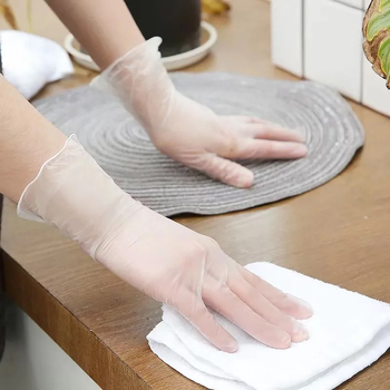 Еднократни PVC ръкавици, тънки, за миене на съдове и почистване, подходящи за професионален кетъринг