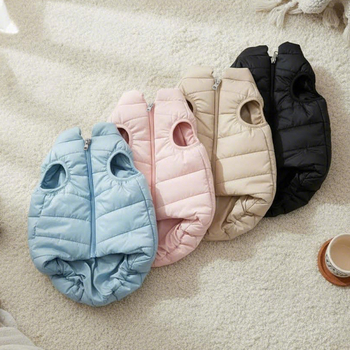 Téli vastag pamut mellény kis kutyáknak és macskáknak, modern minimalist stílus