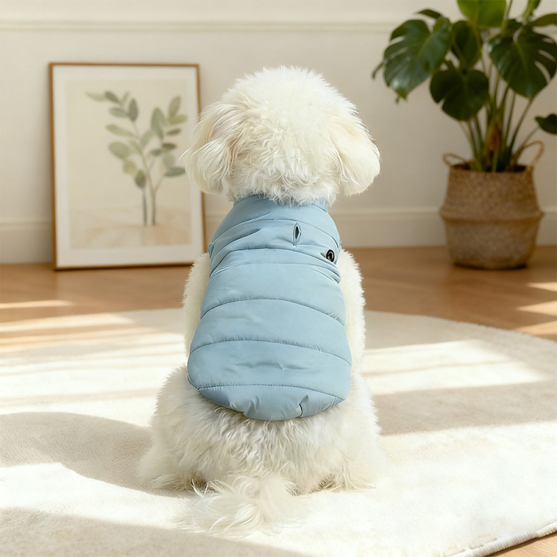 Téli vastag pamut mellény kis kutyáknak és macskáknak, modern minimalist stílus