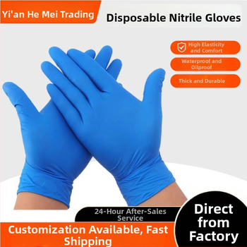 Egyszer használatos nitril kesztyűk, olajálló, konyhai, háztartási és laboratóriumi használatra, 9 hüvelyk hosszú