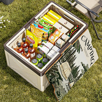 Összecsukható PP műanyag tároló doboz kempingezéshez és háztartási használatra — nagy kapacitás, hordozható, por- és nedvességálló, autócsomagtartóhoz alkalmas