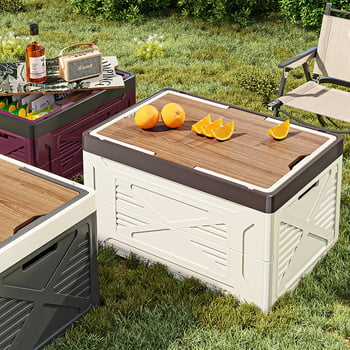 Összecsukható PP műanyag tároló doboz kempingezéshez és háztartási használatra — nagy kapacitás, hordozható, por- és nedvességálló, autócsomagtartóhoz alkalmas