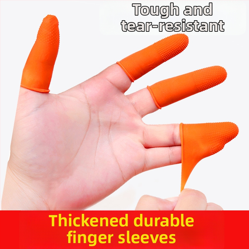 Jednorázové latexové návleky na prsty, antistatické, protišmykové, biele, hrúbka 0,11 mm, dĺžka 6–7 cm, balenie 500 g