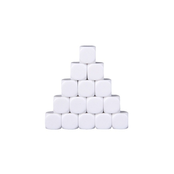 Prazne kocke s zaobljenim kutovima za DIY graviranje, akrilna smola, prozirne, šestostrane