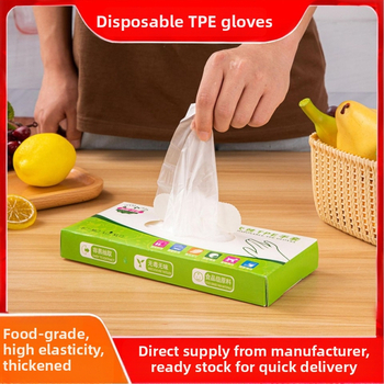 Jednorázové PE rukavice, zosilnené, vodotesné, protišmykové, potravinárskej kvality