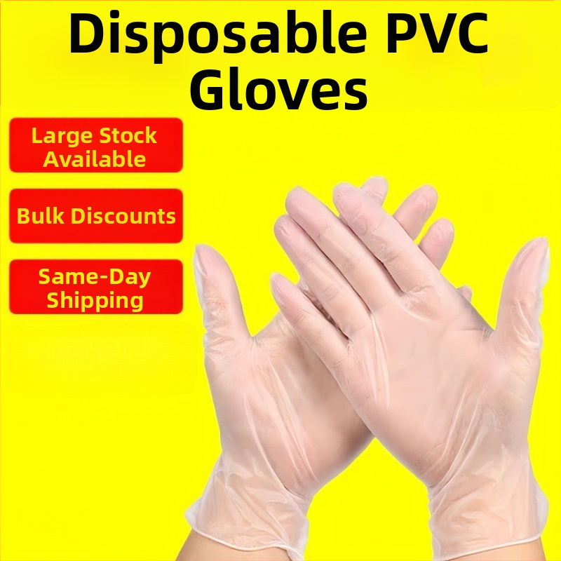 Jednorázové PVC rukavice, potravinárska kvalita, hrúbka 0,05–0,1 mm, vodotesné