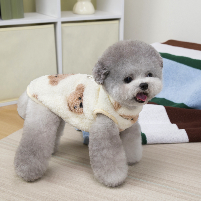 Háziállat mellény — korall plüss, téli casual stílus, márka Interesting