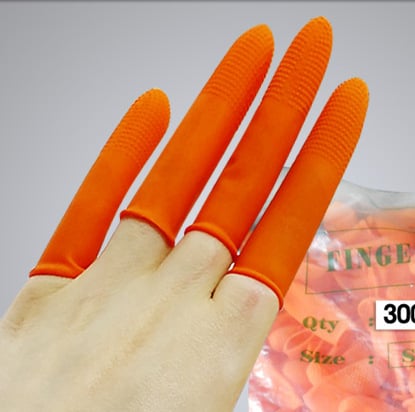 Jednokratne latex navlake za prste (finger cot), antistatike, model 1581, za brojanje novca i rukovanje lijekovima