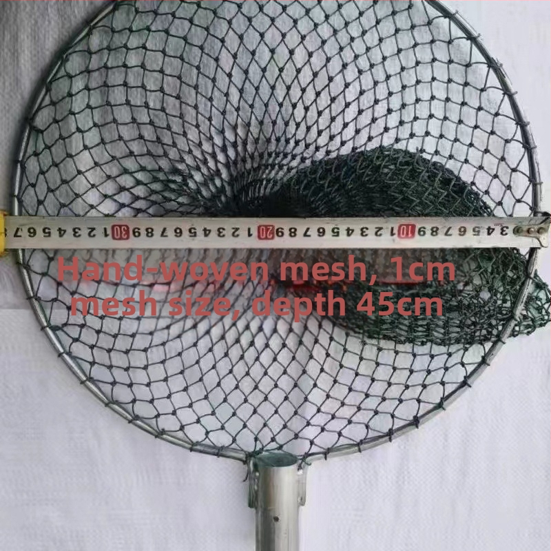 Hlava rybárskej siete z pevného oceľového materiálu, kruhový ručne vyrobený doplnok pre rybárske vybavenie (Materiál siete: 1; Nosnosť: 1; Hĺbka: 1)