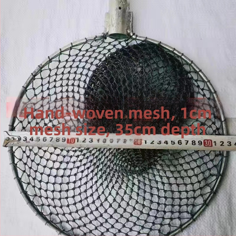 Hlava rybárskej siete z pevného oceľového materiálu, kruhový ručne vyrobený doplnok pre rybárske vybavenie (Materiál siete: 1; Nosnosť: 1; Hĺbka: 1)