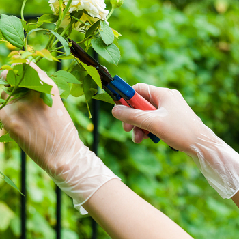 Átlátszó PVC kesztyűk pormentes háztartási használatra, csúszásmentes, vastagított