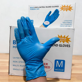 Mănuși de unică folosință din nitril compozit-latex, îngroșate, cu elasticitate ridicată, clasă alimentară, mănuși de protecție