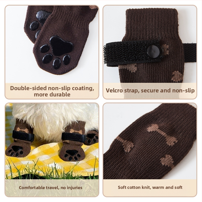 Kutyamancs zokni – cartoon minta, pamut, Jacquard kötés, DW-022