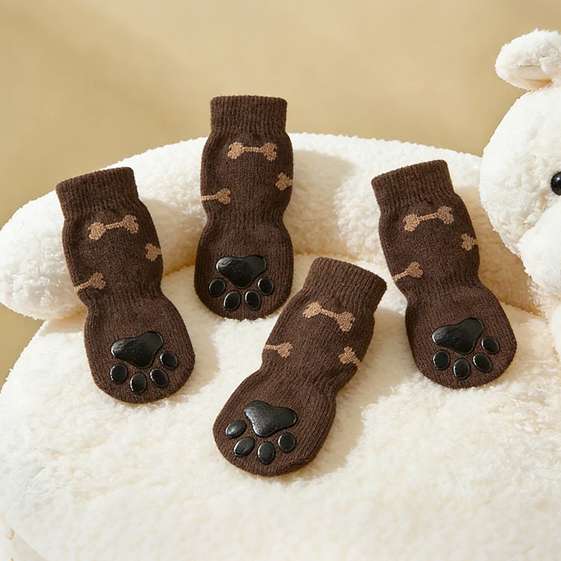 Kutyamancs zokni – cartoon minta, pamut, Jacquard kötés, DW-022