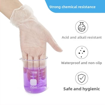 Jednokratne PVC rukavice, dužine 9 inča, za laboratorijske poslove, kućne poslove i rukovanje hranom (pakiranje 100 kom.)