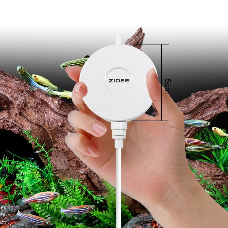 Stolna pumpa za kisik za akvarij, protok 450 ml/min, snaga 1,3 W, buka ≤30 dB, napajanje AC