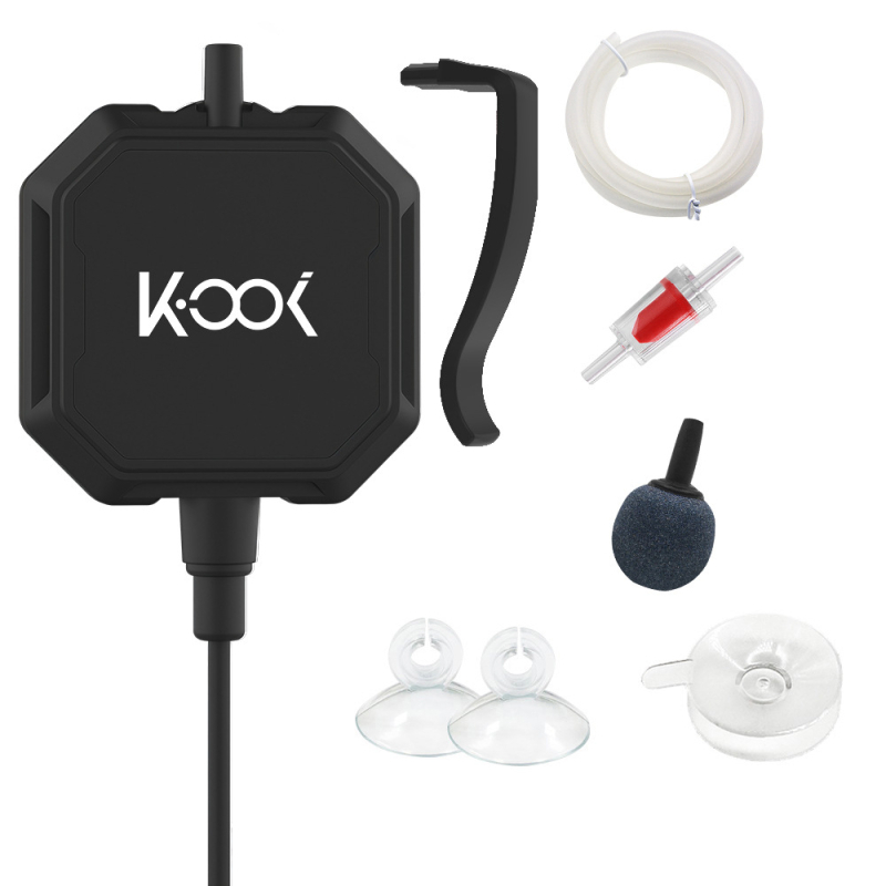 Stolna pumpa za kisik za akvarij, protok 450 ml/min, snaga 1,3 W, buka ≤30 dB, napajanje AC