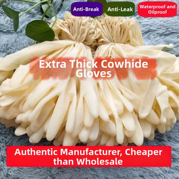 Jednorazové rukavice z prírodného kaučuku, bez prášku, obojstranné, vodoodolné, odolné voči oderu a olejom