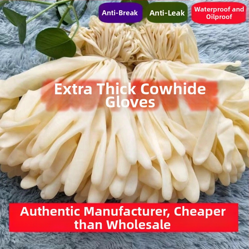 Jednorazové rukavice z prírodného kaučuku, bez prášku, obojstranné, vodoodolné, odolné voči oderu a olejom