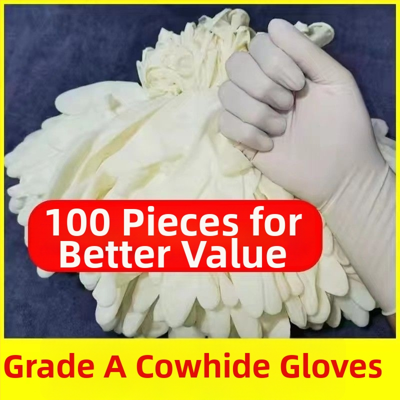 Jednorazové rukavice z prírodného kaučuku, bez prášku, obojstranné, vodoodolné, odolné voči oderu a olejom