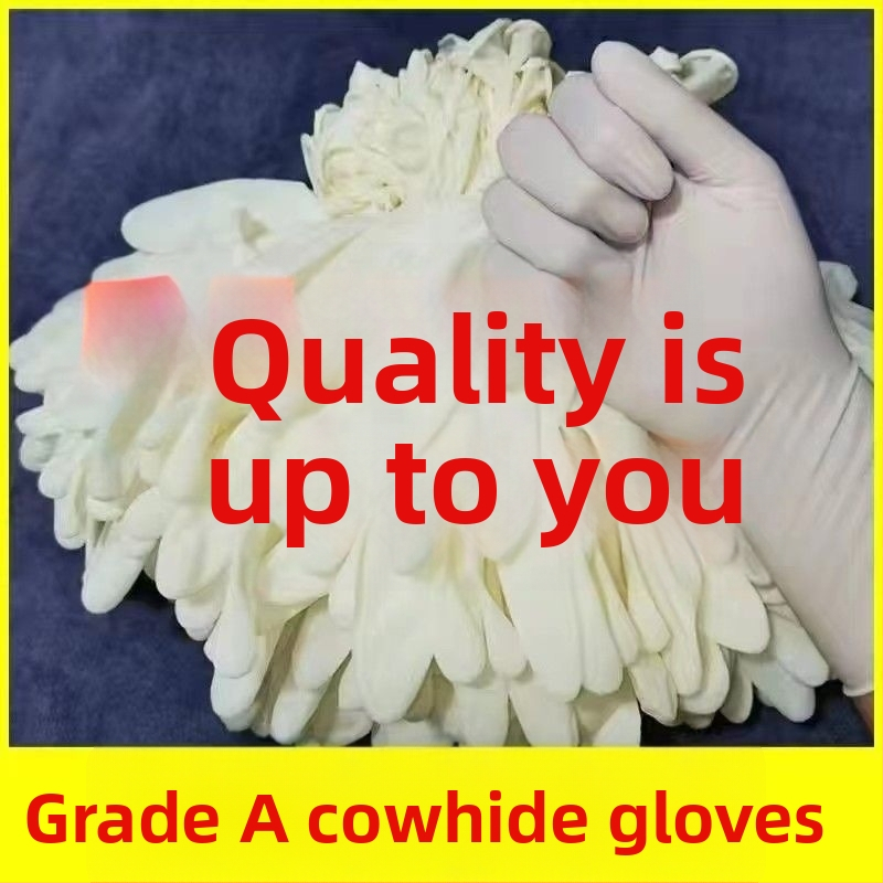 Jednorazové rukavice z prírodného kaučuku, bez prášku, obojstranné, vodoodolné, odolné voči oderu a olejom