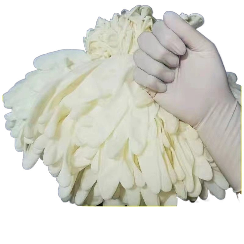 Αμφιδέξια γάντια μιας χρήσης από φυσικό καουτσίκ, χωρίς πούδρα, για αριστερό και δεξί χέρι, αδιάβροχα, ανθεκτικά στη φθορά και σε έλαια