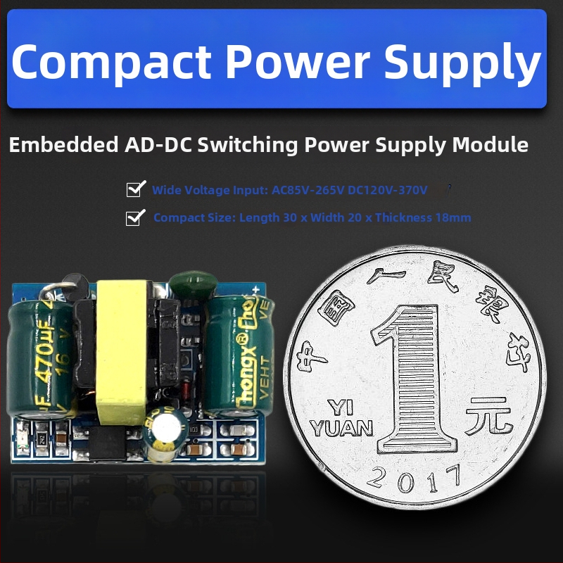 Izolirani AC-DC modul napajanja s izlazima 12V/5V/3.3V, ulaz 110/220V, izlazna snaga 3,5W, kompaktna konstrukcija