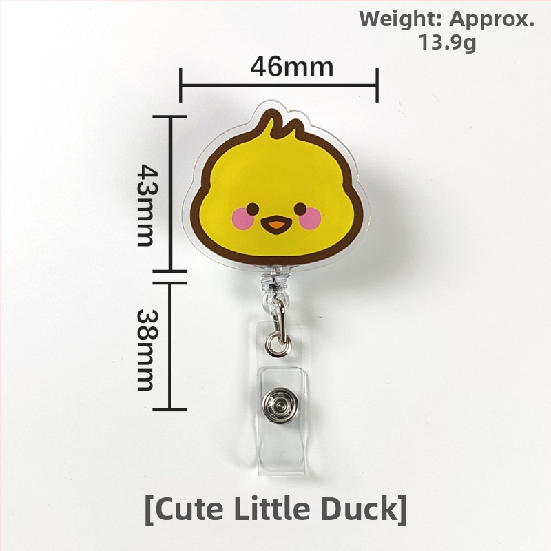 Akrylový vysúvací klip na ID kartu s tlačidlom; vhodný pre lekárov a sestry; možnosť potlače loga; nosnosť 0,1 kg