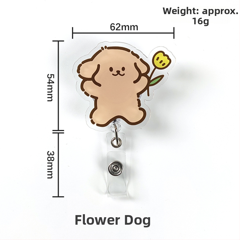 Akrylový vysúvací klip na ID kartu s tlačidlom; vhodný pre lekárov a sestry; možnosť potlače loga; nosnosť 0,1 kg