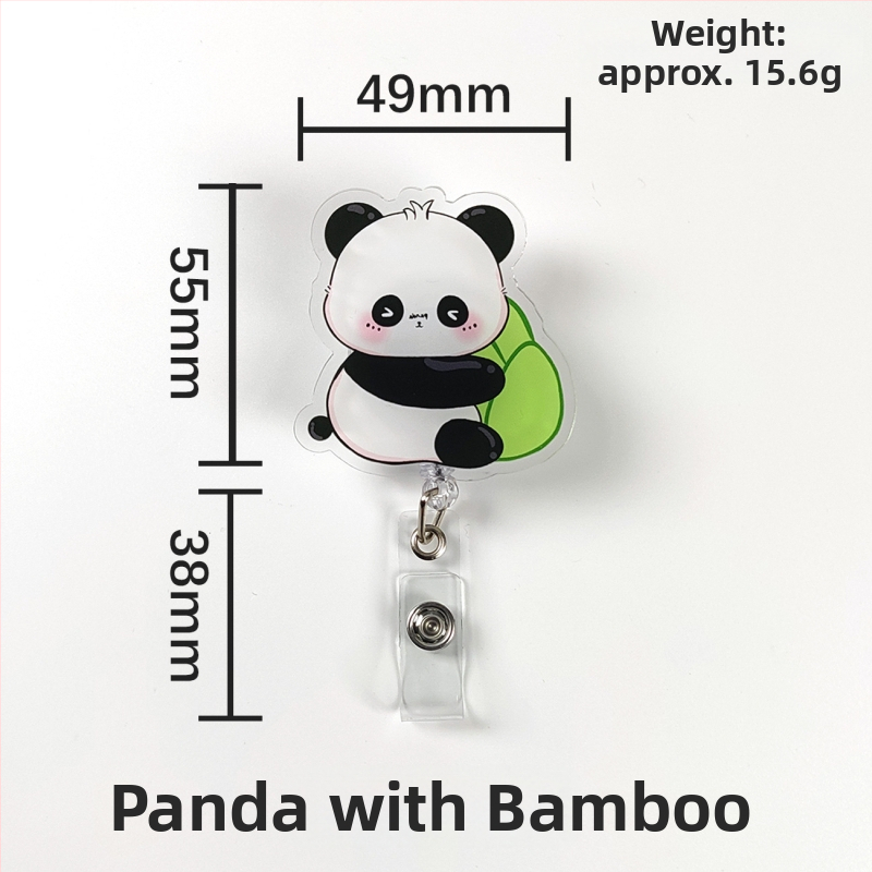 Akrylový vysúvací klip na ID kartu s tlačidlom; vhodný pre lekárov a sestry; možnosť potlače loga; nosnosť 0,1 kg