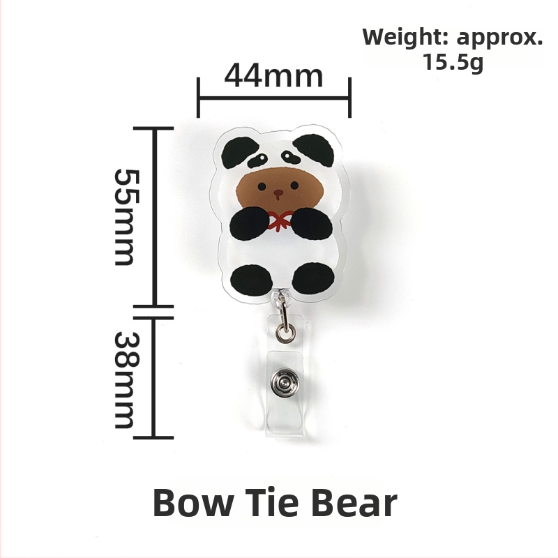 Akrylový vysúvací klip na ID kartu s tlačidlom; vhodný pre lekárov a sestry; možnosť potlače loga; nosnosť 0,1 kg