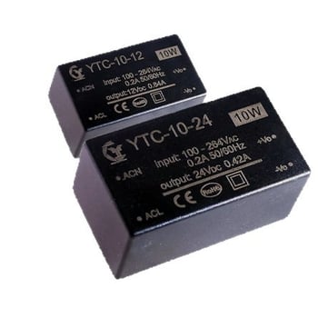 Sursă izolată AC-DC YTC-10-12, modul mini de reducere a tensiunii, 10W, ieșire 12V/24V