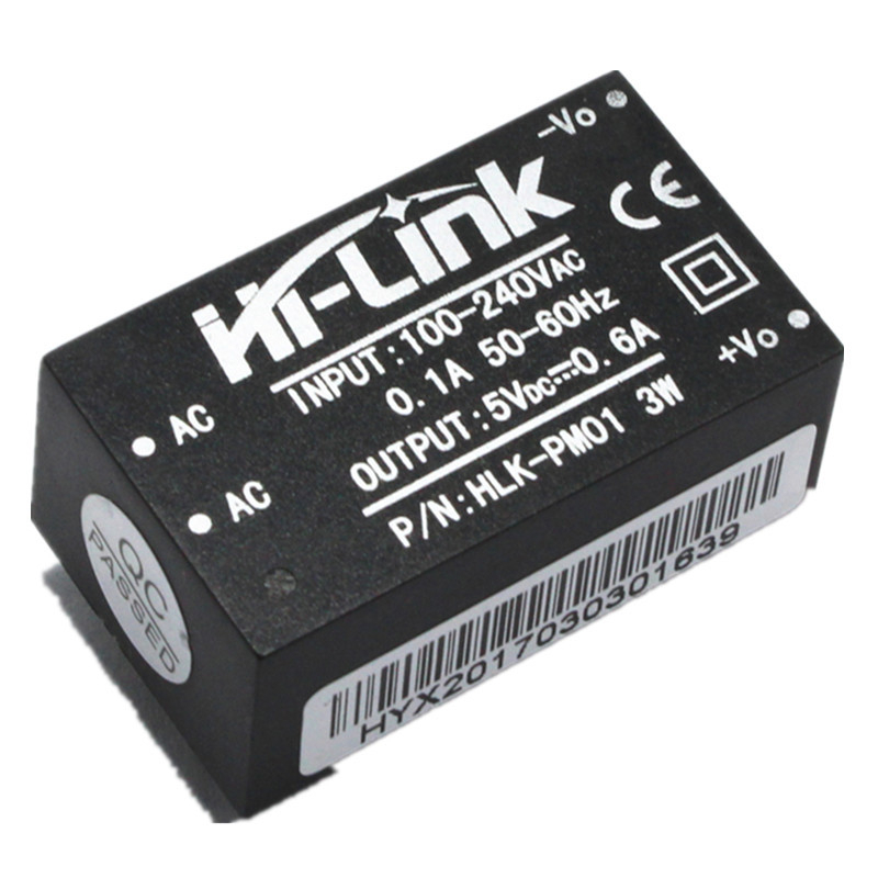 AC-DC izolirani napajajući modul HLK-PM01, SUNLEPHANT, inteligentno prebacivanje, ulaz 100-240V, izlaz 5V, 250 mA