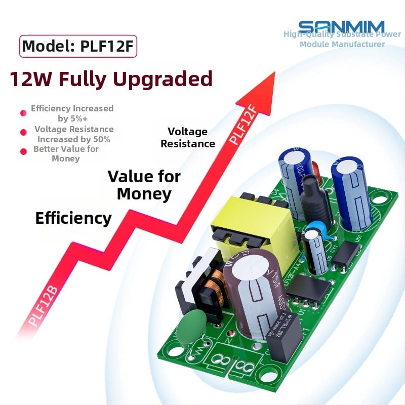 12V prepínacie napájanie modul s AC-DC izoláciou, stabilizovaný výstup 5V, 12W, vstup 220V na 5V, komunikačné rozhranie