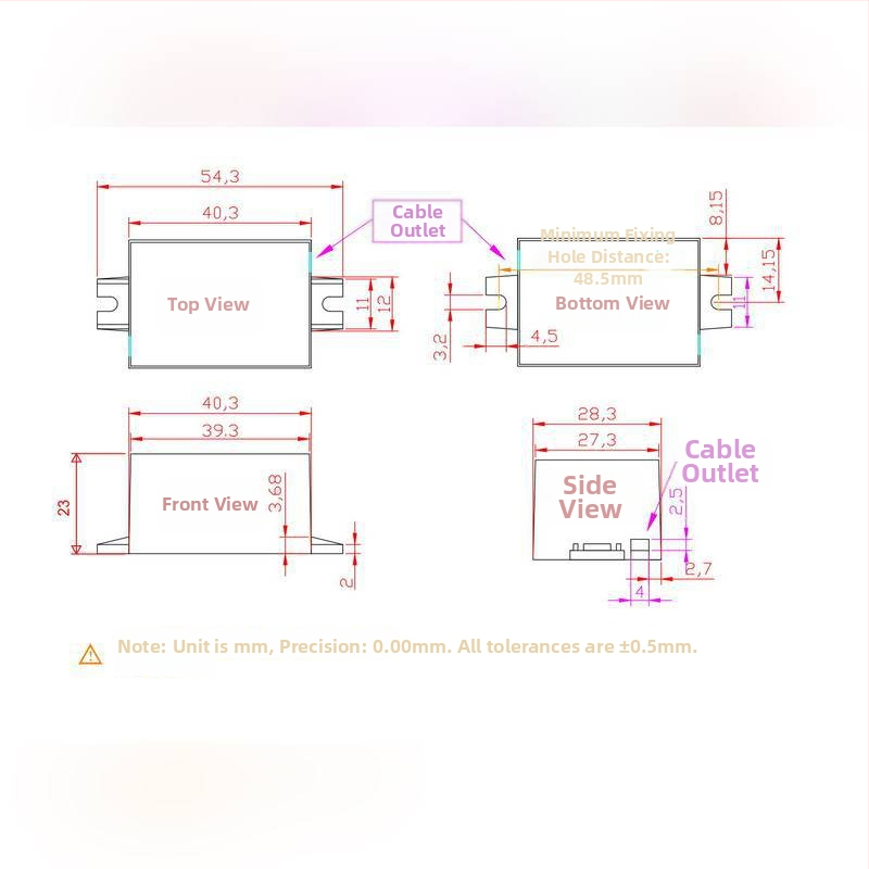 Izolovaný AC-DC prepäťový napájací modul, 220V na 12V, jednokanálový, LED holá doska