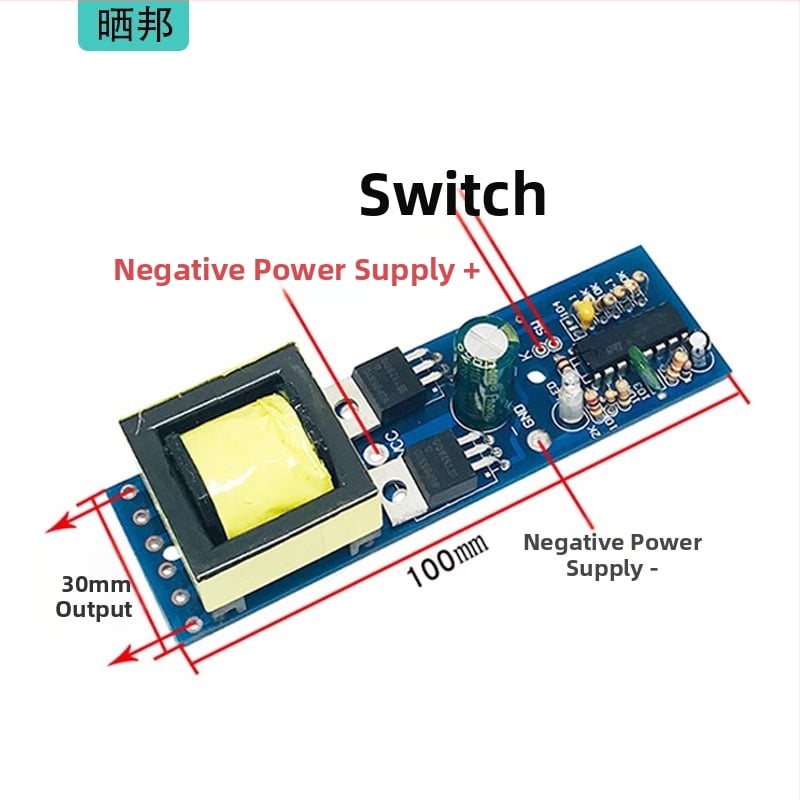 DC-AC inverteres emelő tápegység modul, 40W/150W/500W, bemenet DC12V, kimenet AC220V, kapcsoló inverter