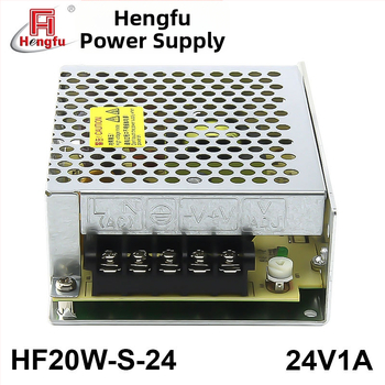HF20W-S-24 индустриално захранване с превключвател: вход AC220V, изход DC24V 1A, единичен изход, серия HF20W-S