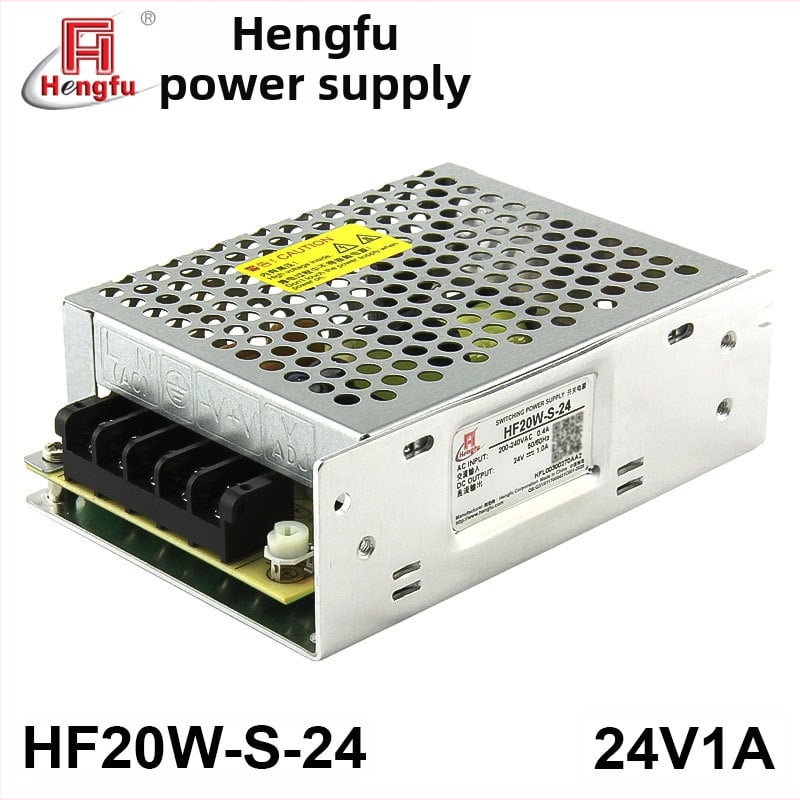 HF20W-S-24 индустриално захранване с превключвател: вход AC220V, изход DC24V 1A, единичен изход, серия HF20W-S