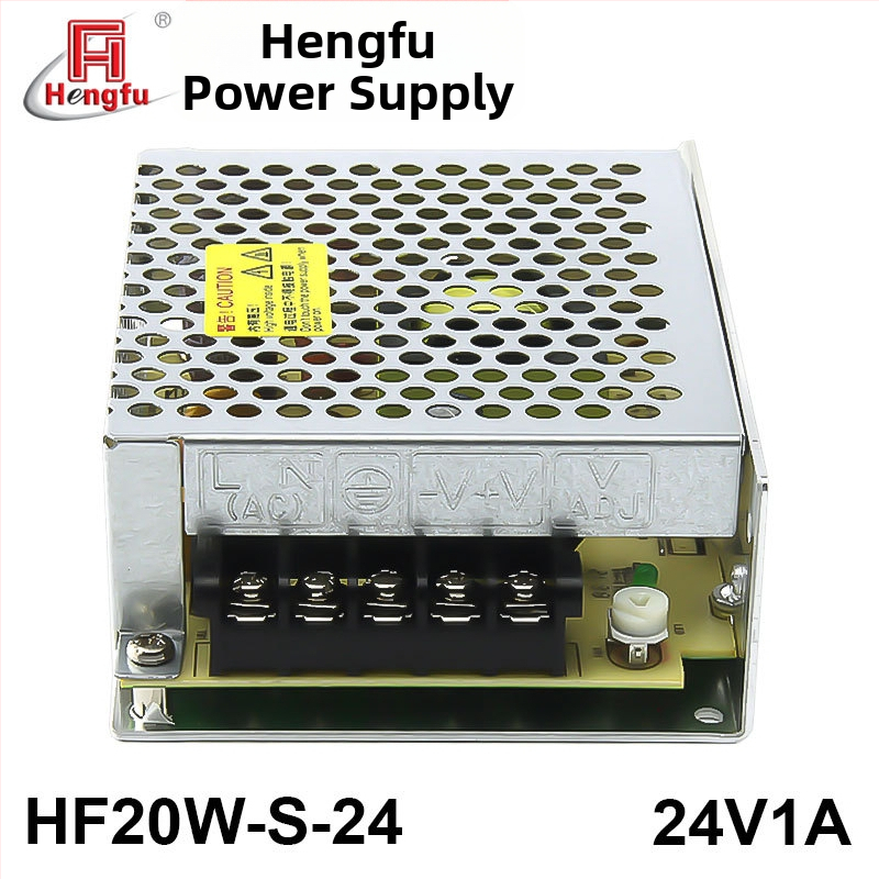 HF20W-S-24 индустриално захранване с превключвател: вход AC220V, изход DC24V 1A, единичен изход, серия HF20W-S